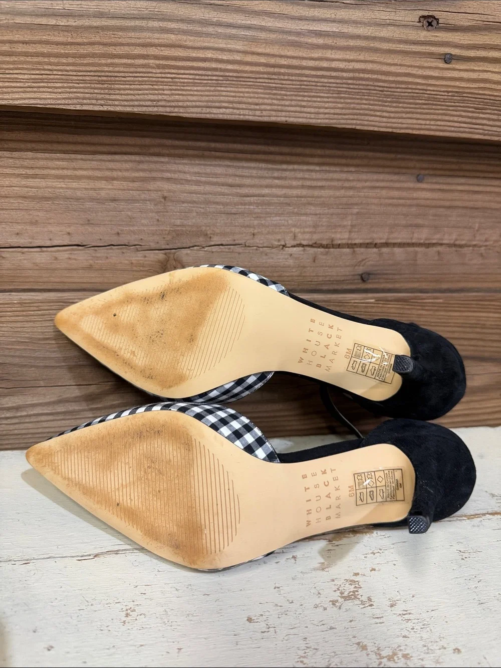 White House Black Market “Gianna” Pointed Ankle-Strap Pumps